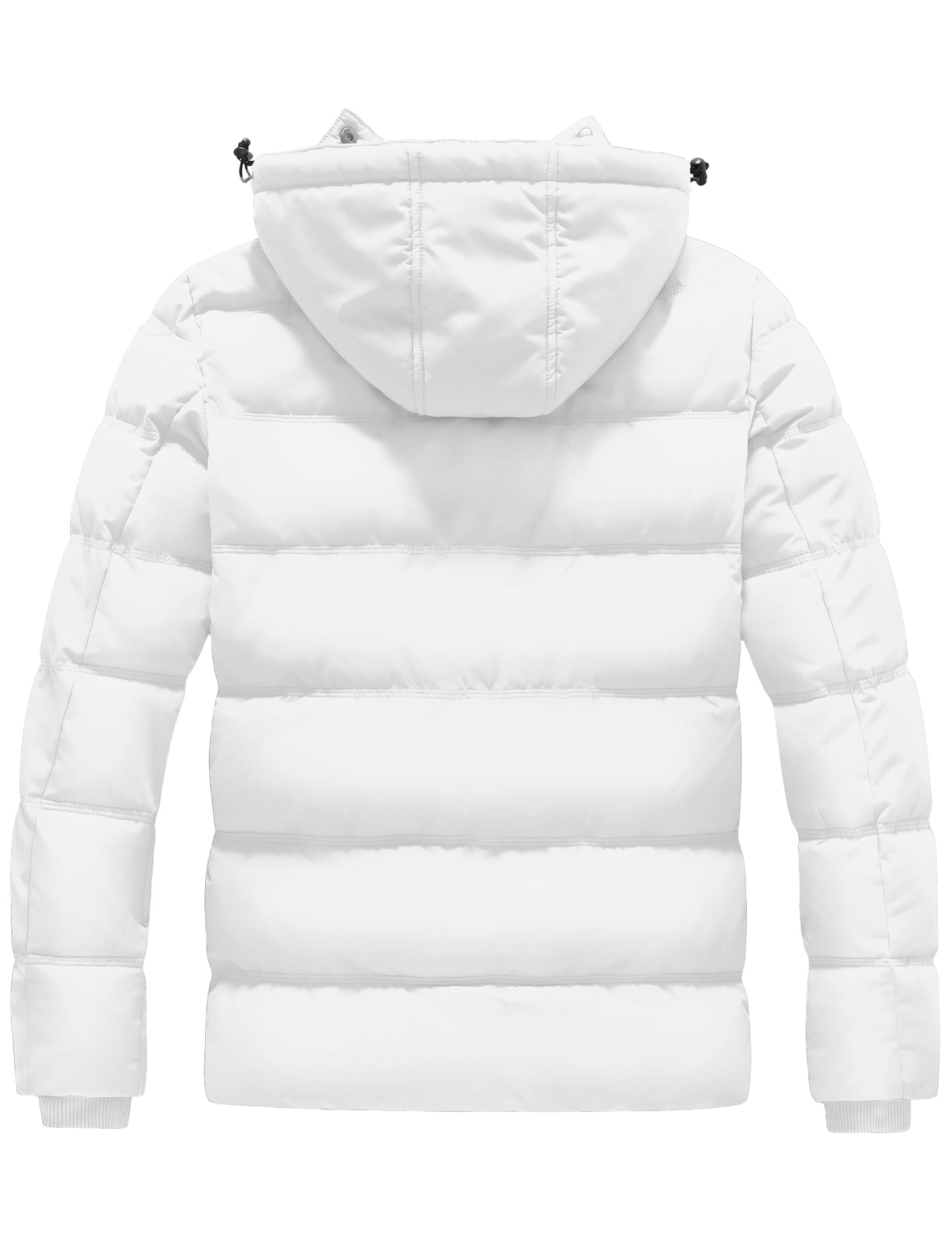 Wantdo Men's Hooded Winter Coat Warm Puffer Jacket Thicken Cotton Coat with Removable Hood