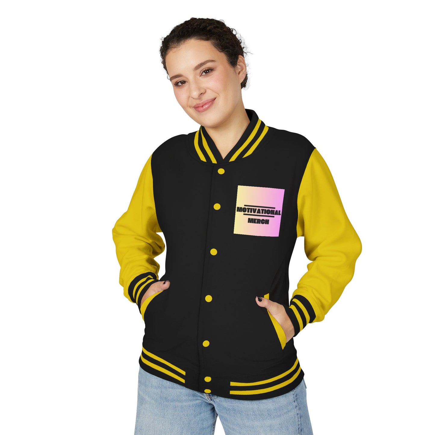 Letterman Jacket — Retro "HATERS" Graphic Varsity Jacket