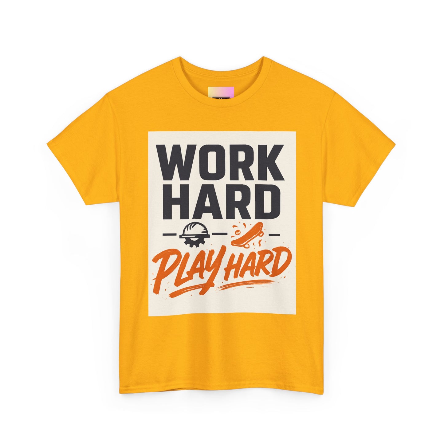 Work Hard Play Hard T-Shirt — Motivational Graphic Tee for Sports & Everyday Wear