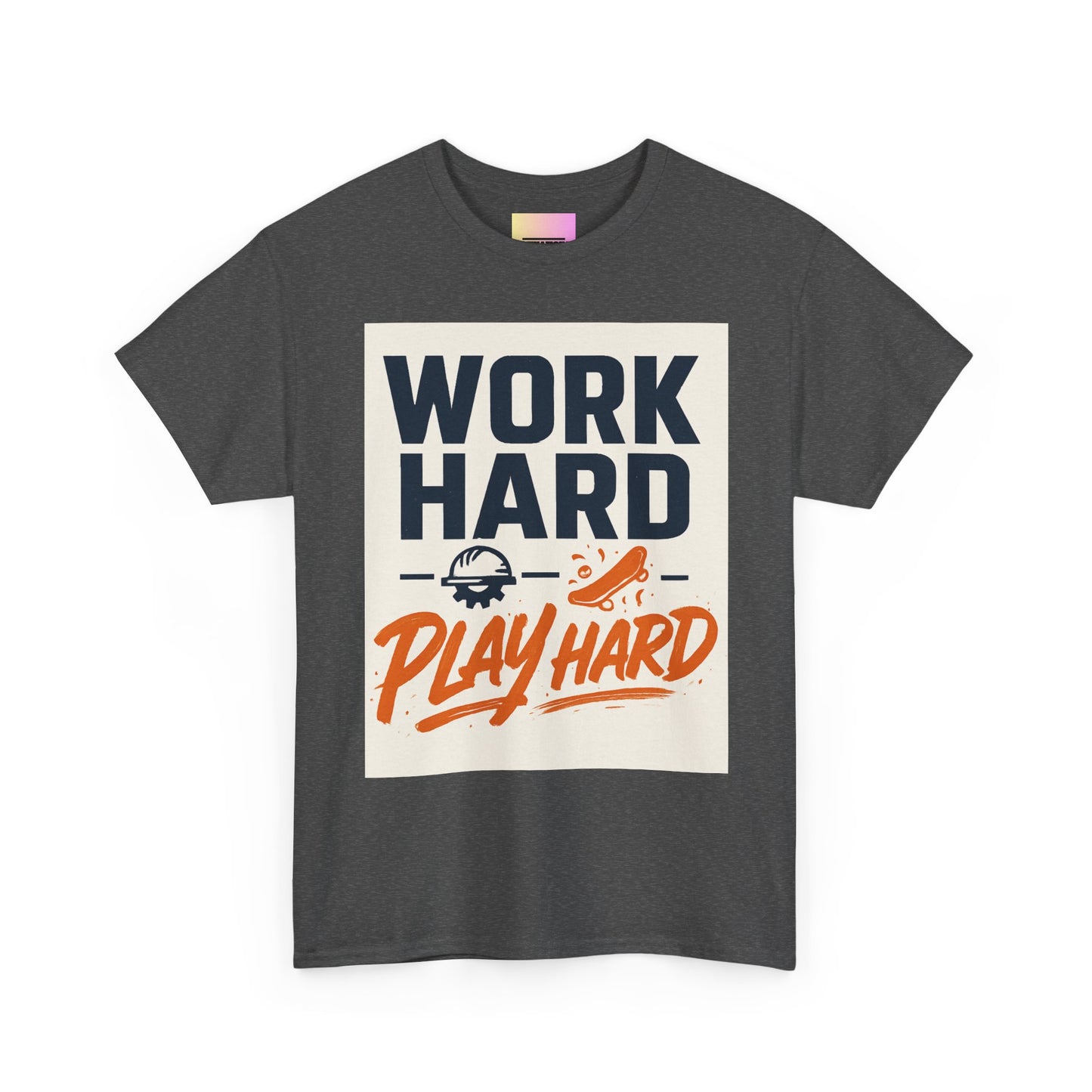 Work Hard Play Hard T-Shirt — Motivational Graphic Tee for Sports & Everyday Wear