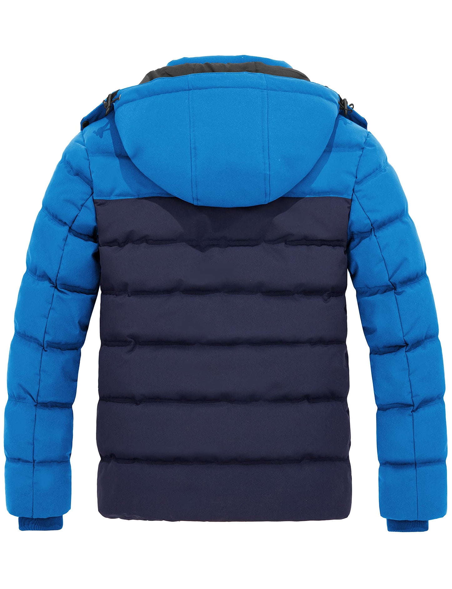 Wantdo Men's Hooded Winter Coat Warm Puffer Jacket Thicken Cotton Coat with Removable Hood
