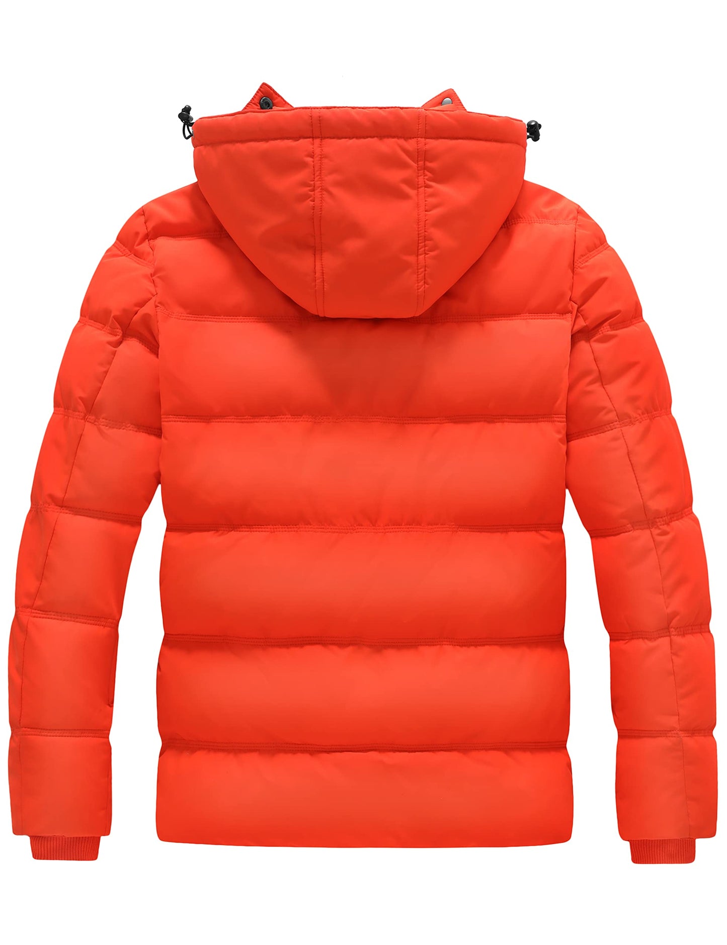 Wantdo Men's Hooded Winter Coat Warm Puffer Jacket Thicken Cotton Coat with Removable Hood