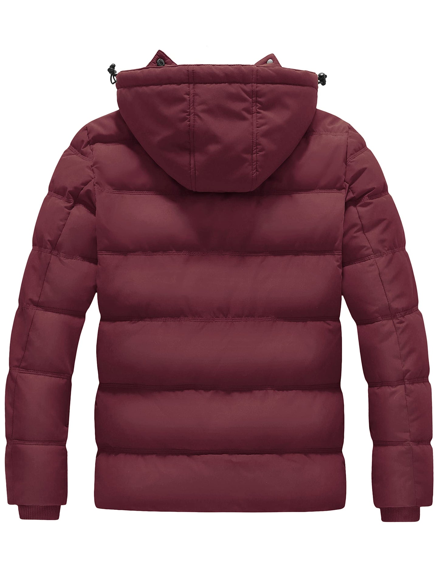 Wantdo Men's Hooded Winter Coat Warm Puffer Jacket Thicken Cotton Coat with Removable Hood