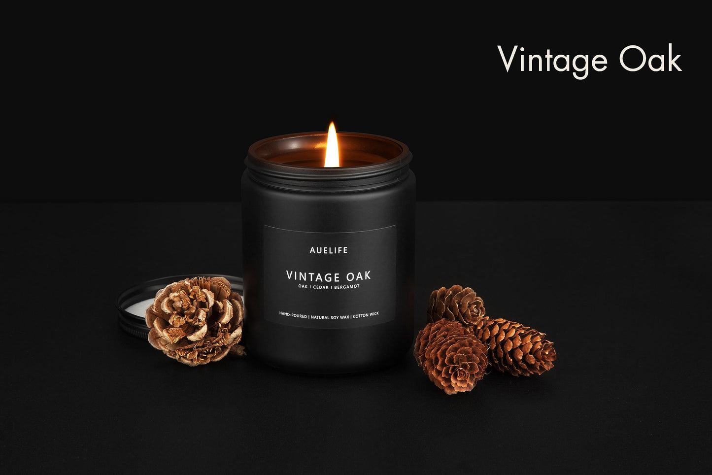 Scented Candles Set | Men Candle Set, Scented Candles for Home, Gifts for Men - 4 Pack Men Candle Gifts Soy Candles Scents of Lavender/Leather/Oak/Smoke & Vanilla