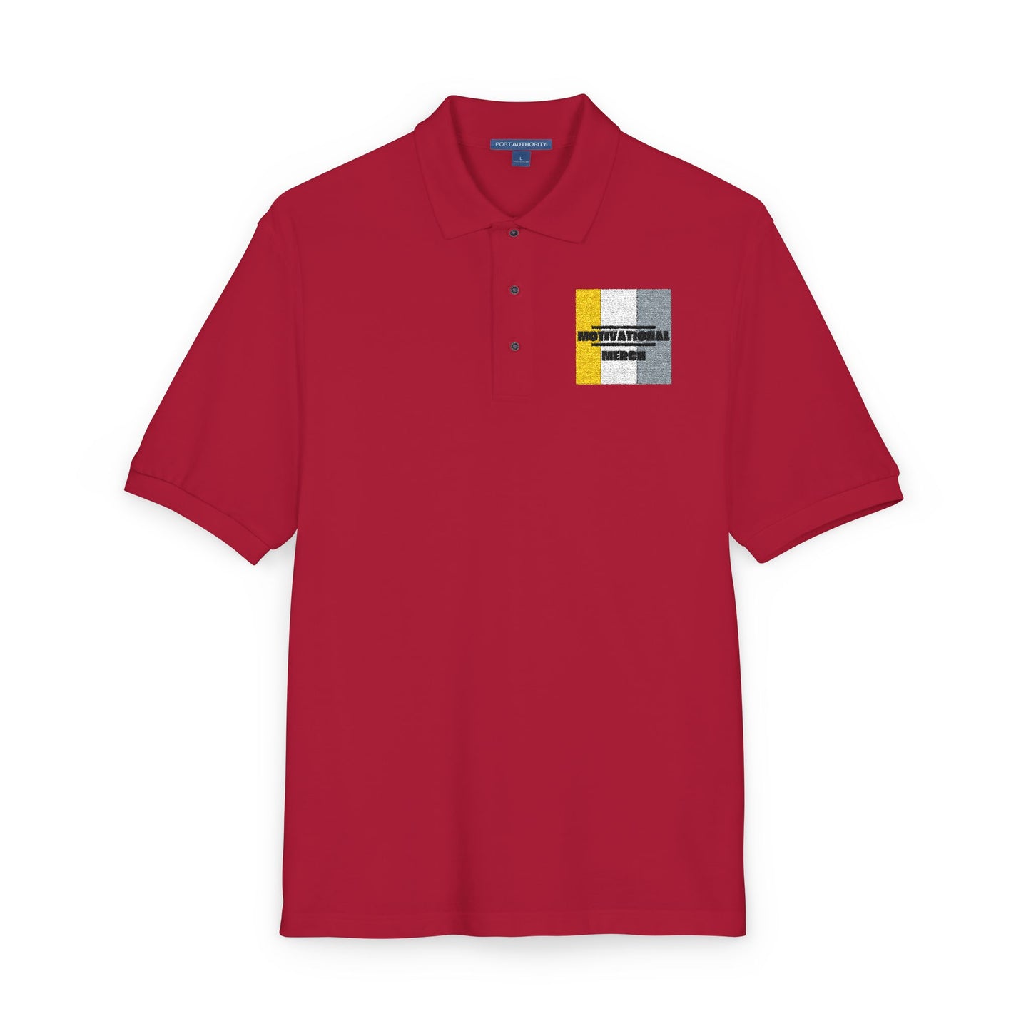 Embroidered Distressed Pride Flag Polo