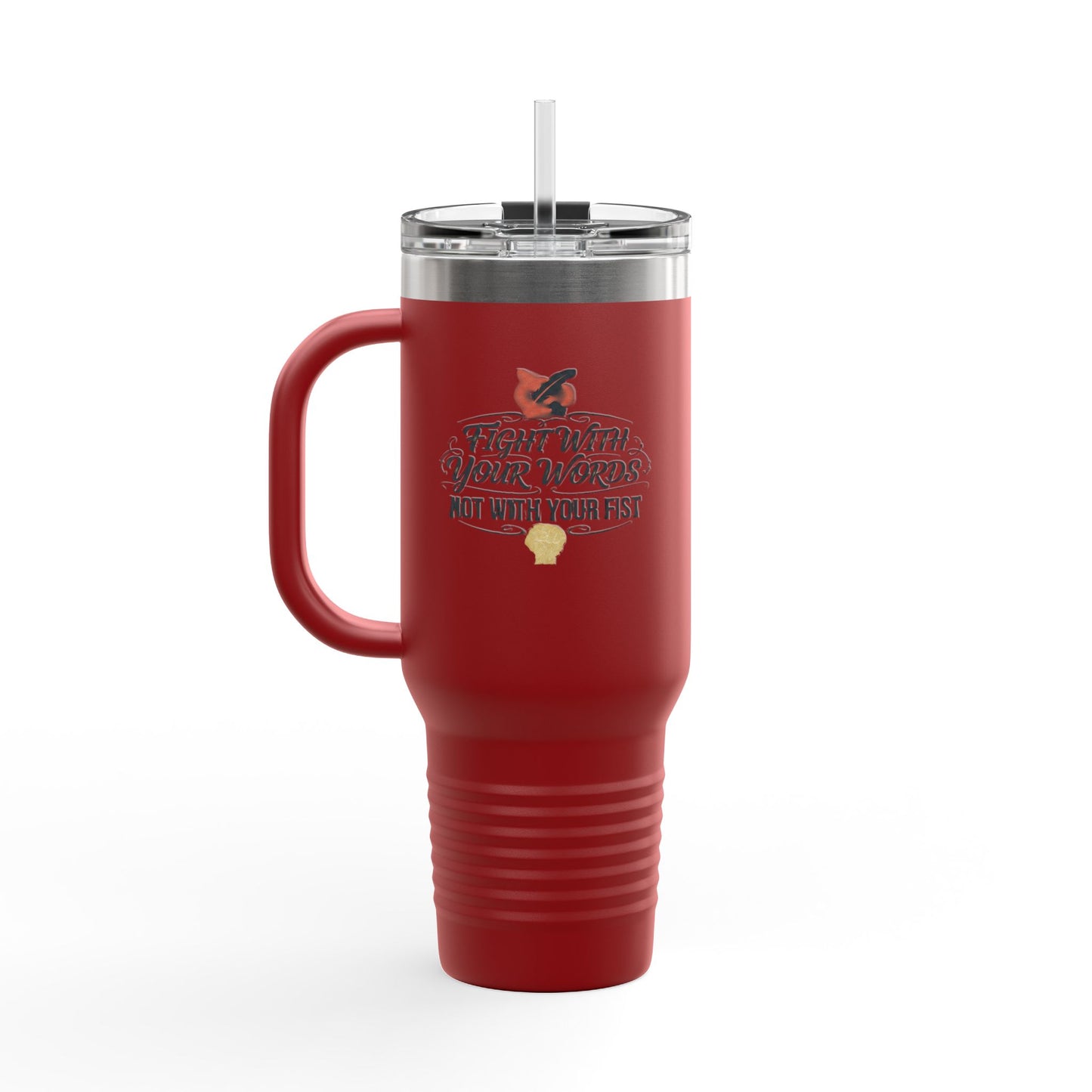 Motivational Merch 40oz Insulated Travel Mug — Large Stainless Steel Tumbler