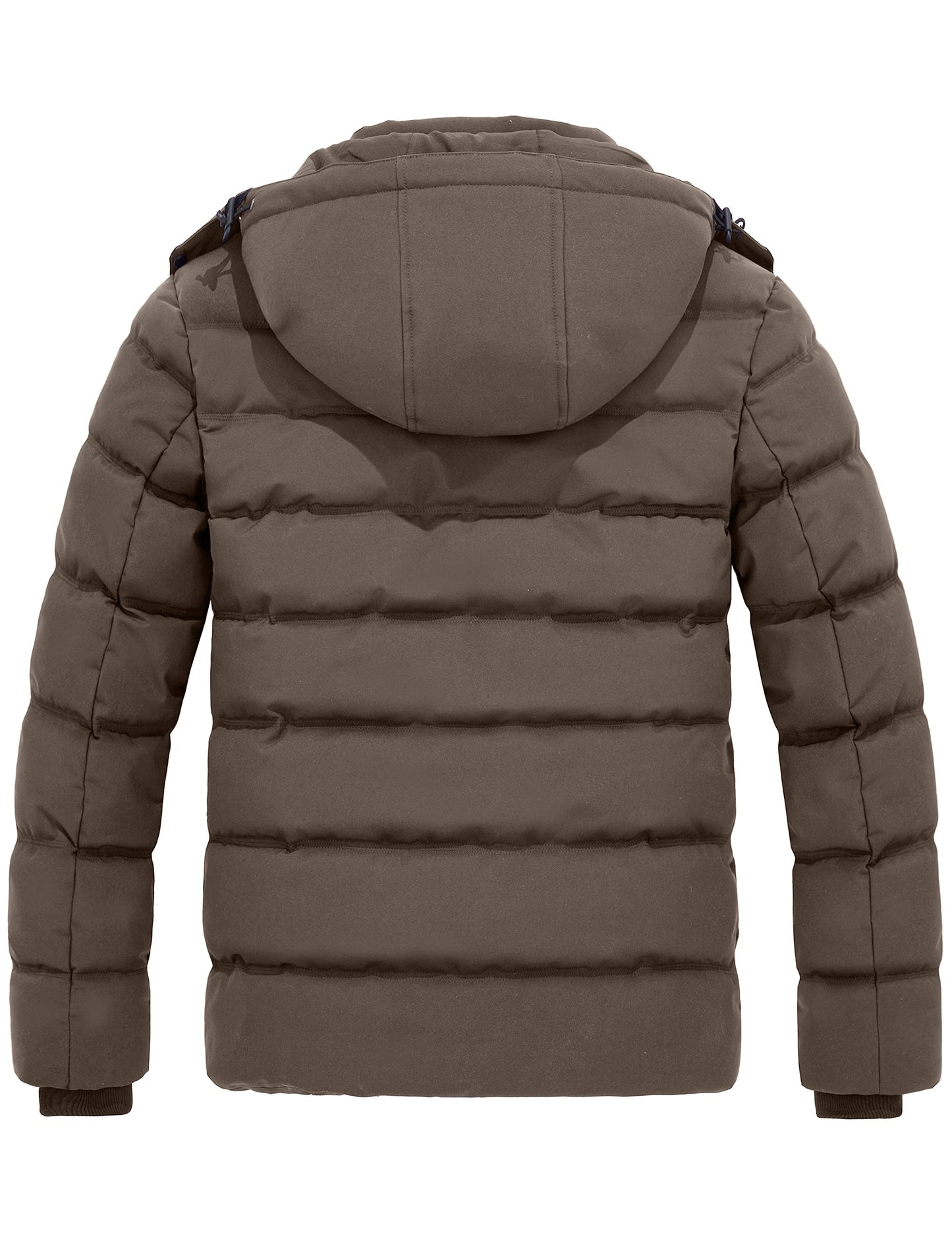 Wantdo Men's Hooded Winter Coat Warm Puffer Jacket Thicken Cotton Coat with Removable Hood