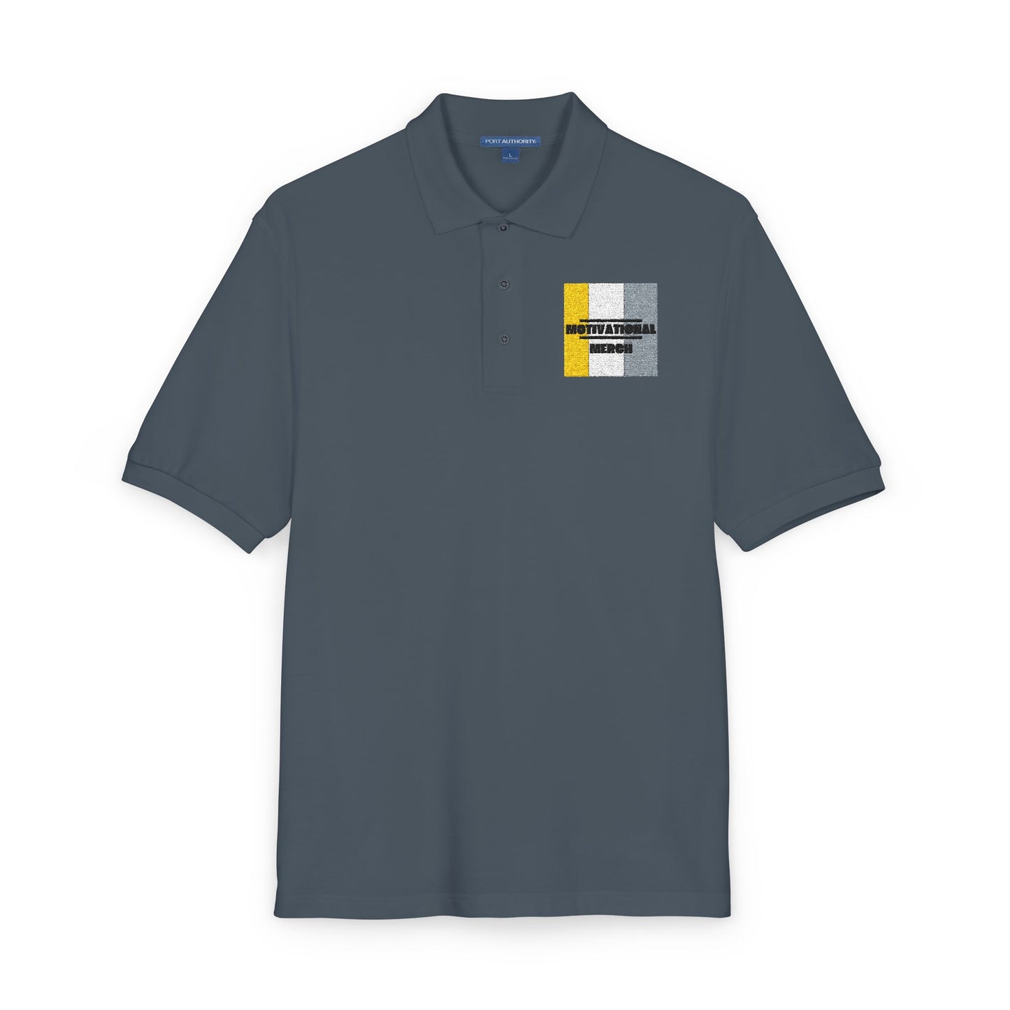 Embroidered Distressed Pride Flag Polo