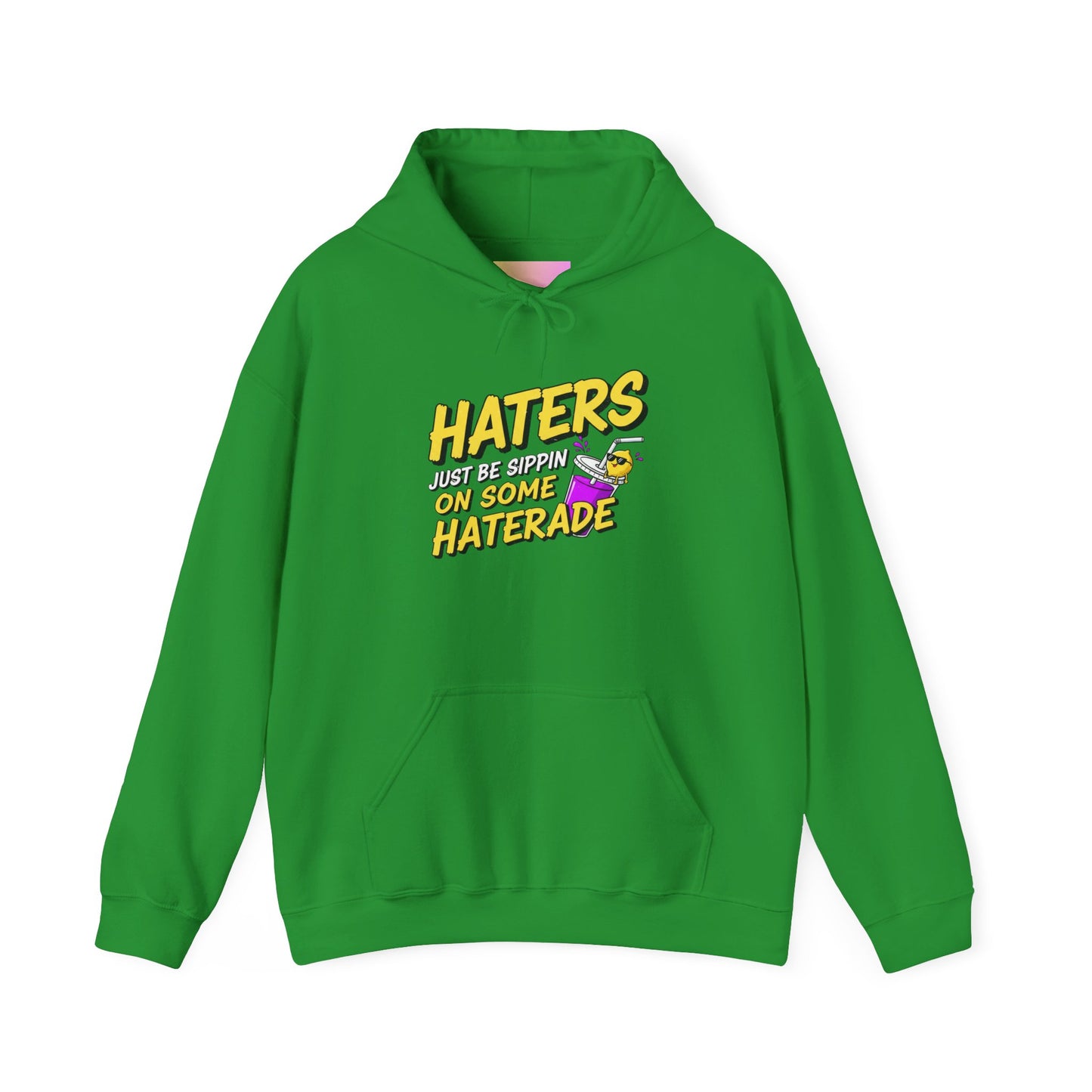 Haters Gonna Hate Skateboard Hoodie — Retro Neon Streetwear Pullover