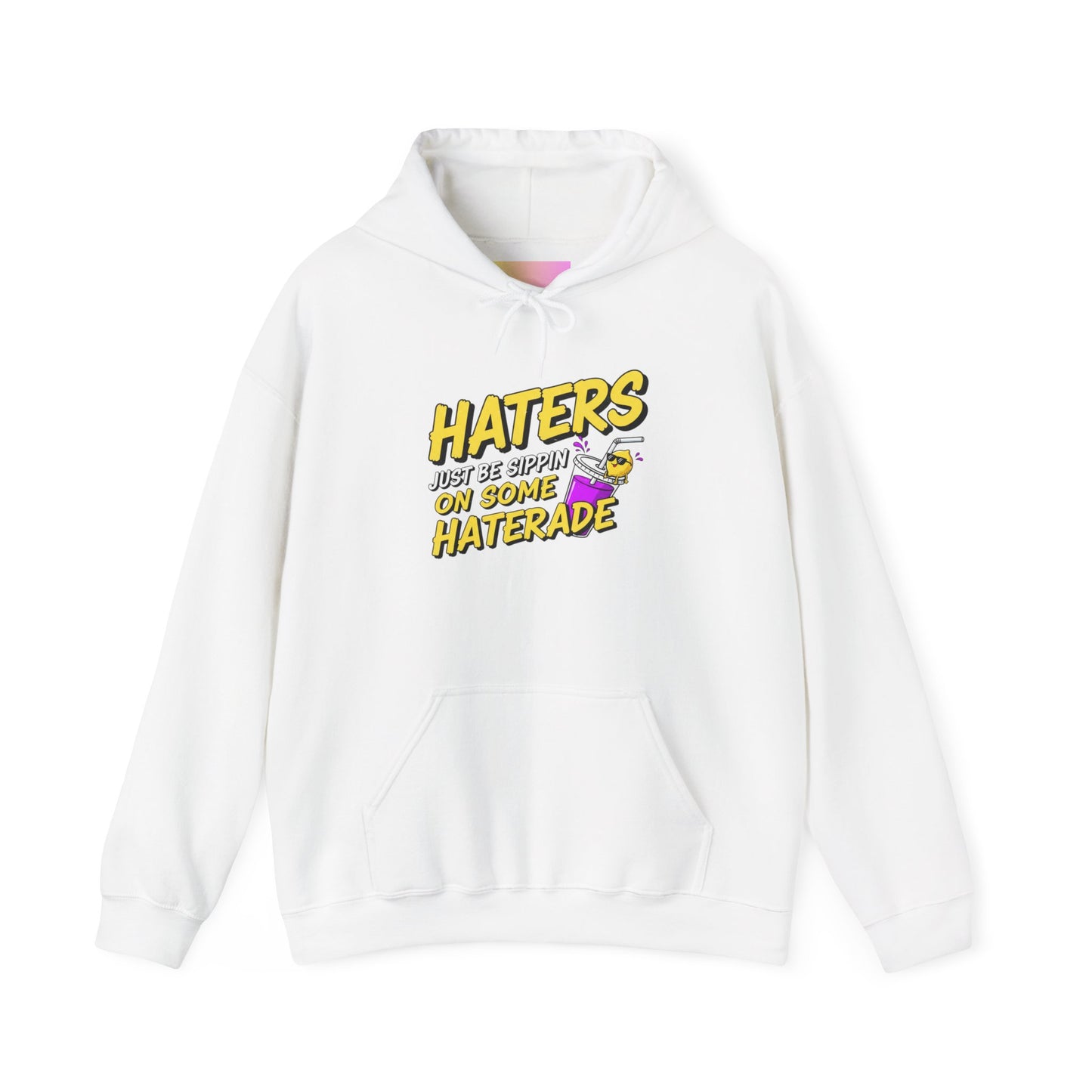 Haters Gonna Hate Skateboard Hoodie — Retro Neon Streetwear Pullover