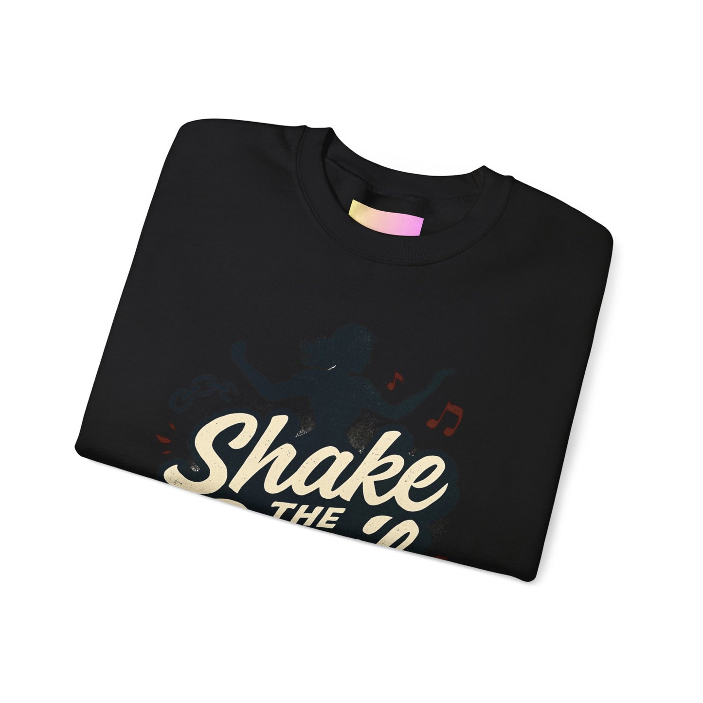 Crewneck Sweatshirt — "Shake the Devil Off" Retro Dance Graphic