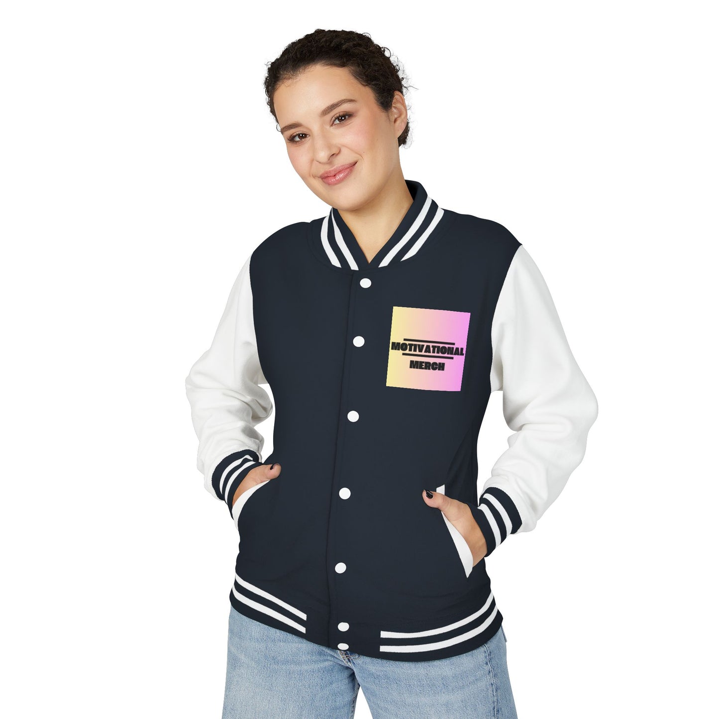 Letterman Jacket — Retro "HATERS" Graphic Varsity Jacket