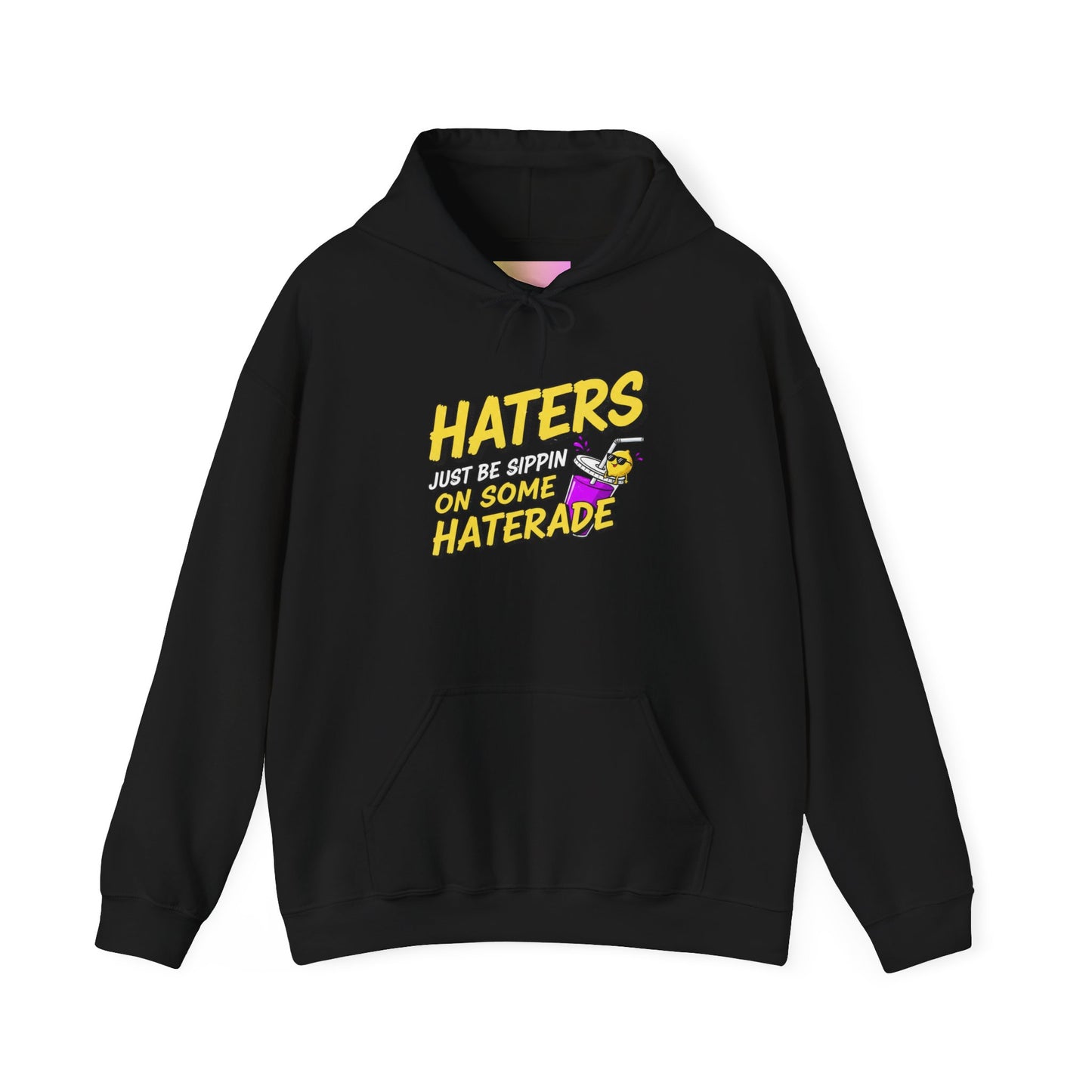 Haters Gonna Hate Skateboard Hoodie — Retro Neon Streetwear Pullover