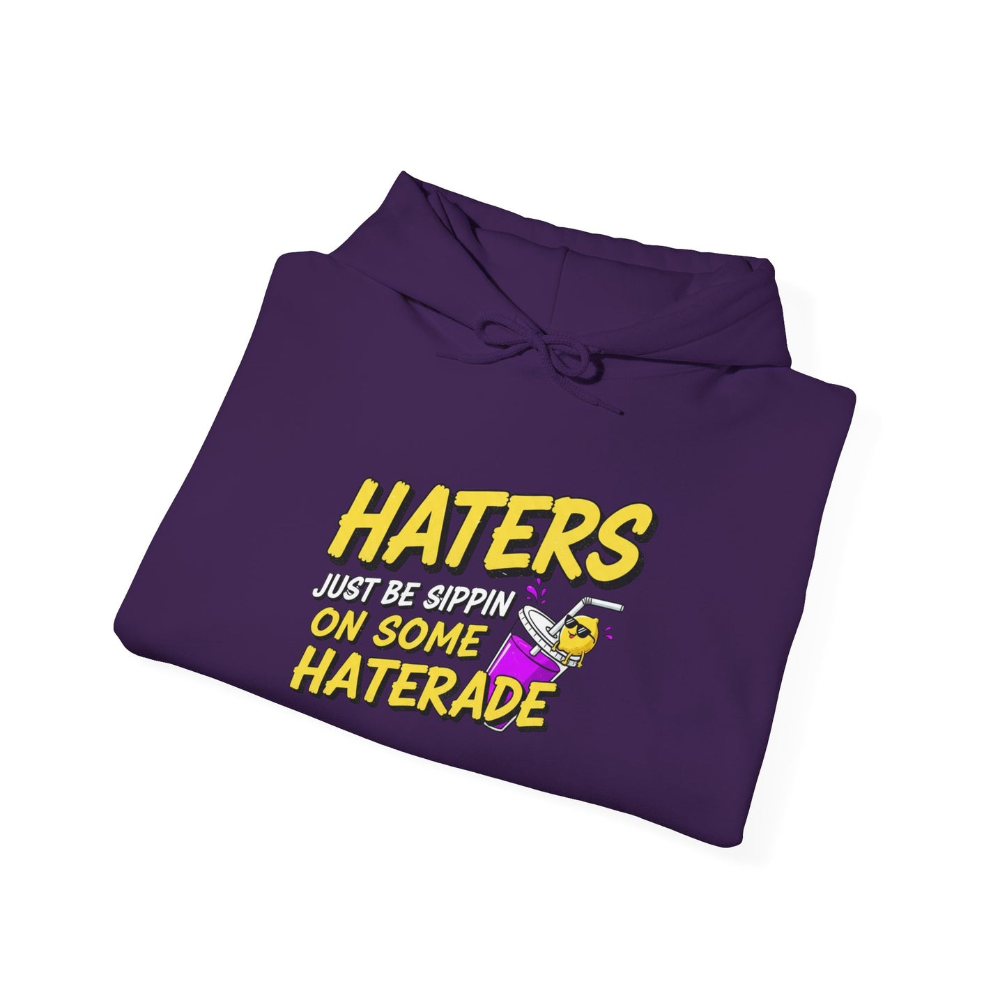 Haters Gonna Hate Skateboard Hoodie — Retro Neon Streetwear Pullover