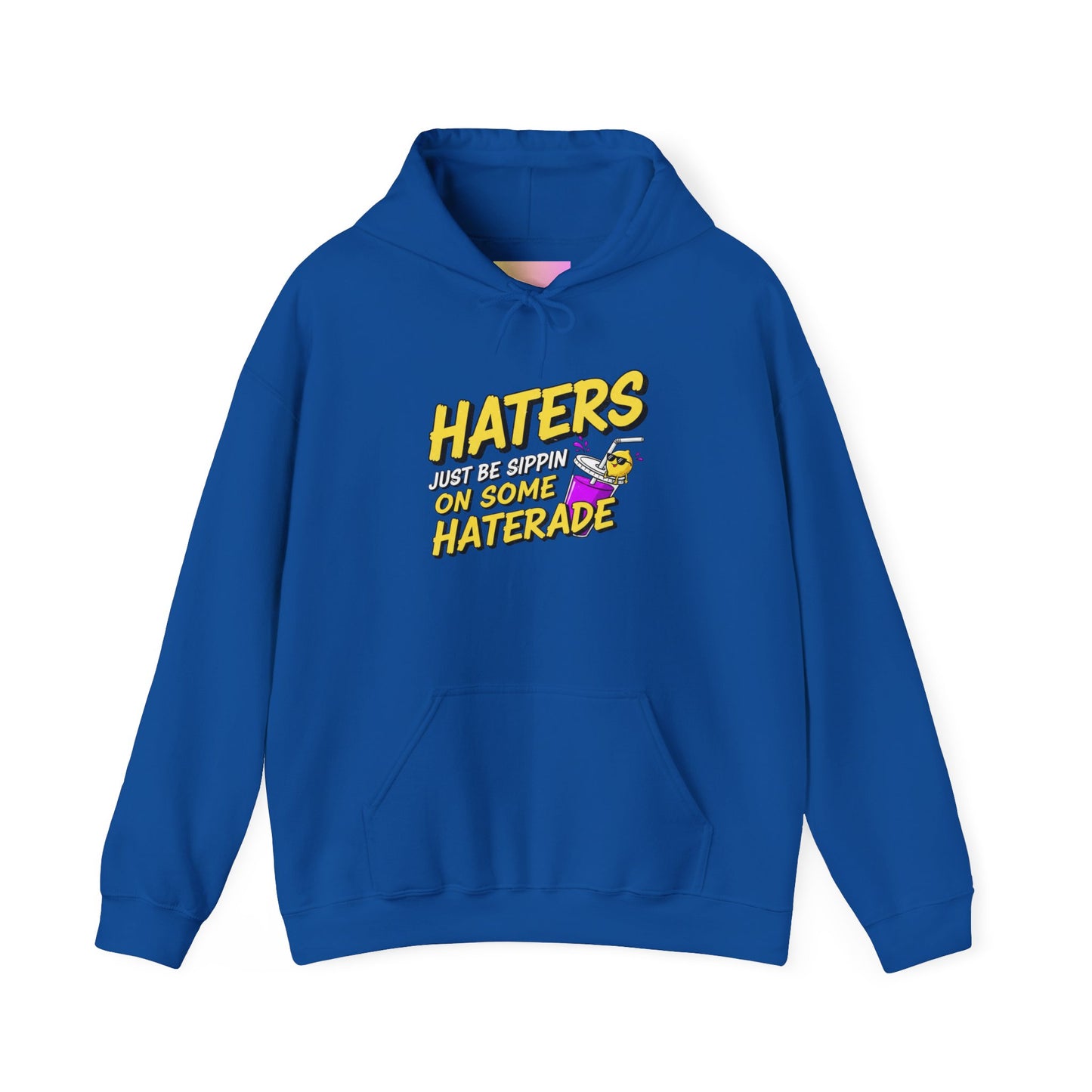 Haters Gonna Hate Skateboard Hoodie — Retro Neon Streetwear Pullover