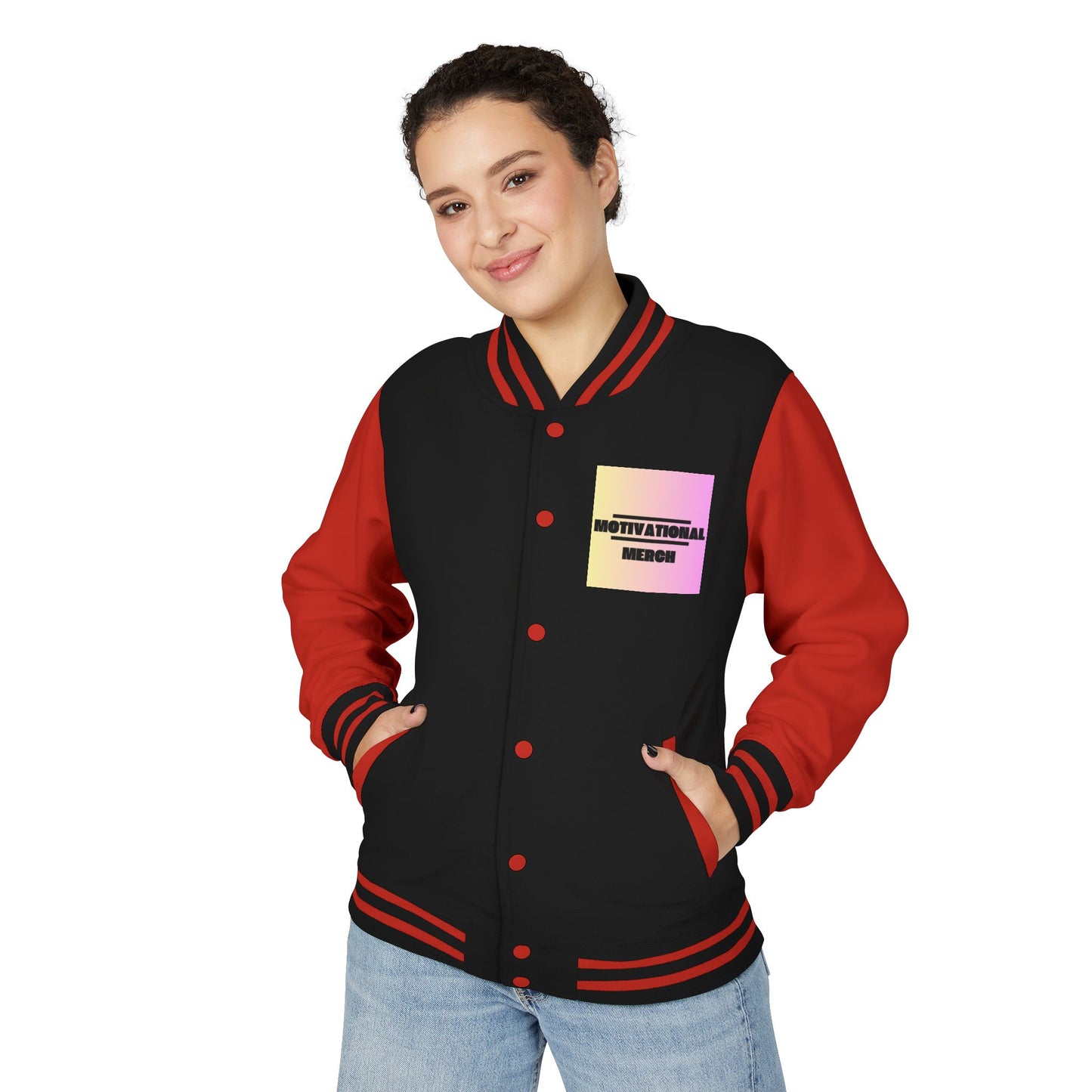 Letterman Jacket — Retro "HATERS" Graphic Varsity Jacket