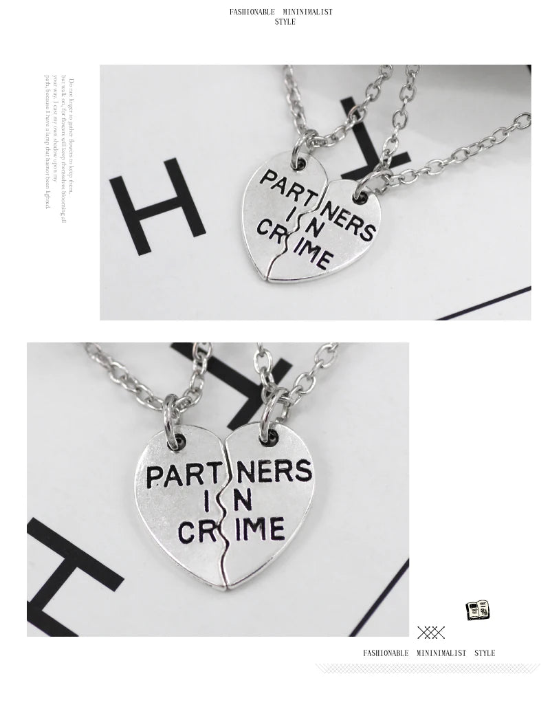 2pcs/set Splicing Necklace Necklace Heartbroken Pendant Necklace Men And Women Best Friends BFF Friendship Birthday Jewelry Gift