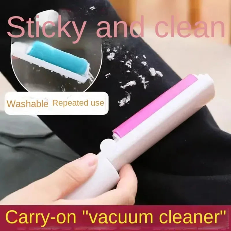 Mini Lint Sticking Roller Portable Dedusting Roller 1 PC Manual Clothing Lint Remover No Battery Required Coats Hat Lint Trimmer