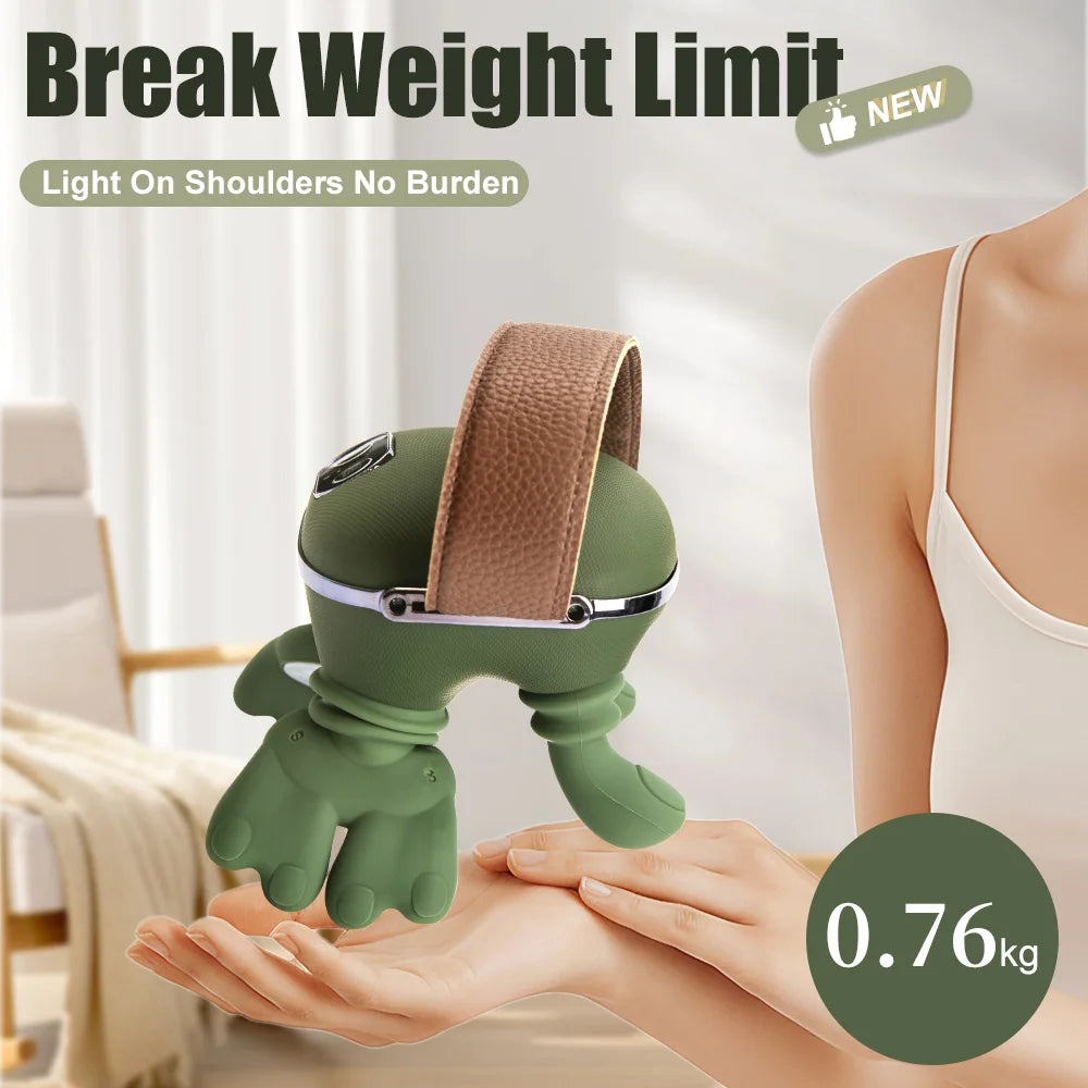 Electric Neck and Shoulder Muscle Massager Heated Back Massagers Smart Kneading Muscles Massage Pillow Leg Body Christmas Gift