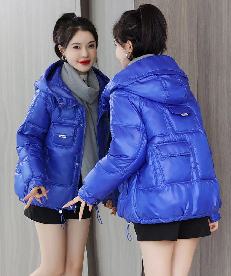 Coats New In Winter Puffer Hooded Coat For Women 2025 High Quality Parkas Demi-season Black Promotion Padding Woman Down Jacket