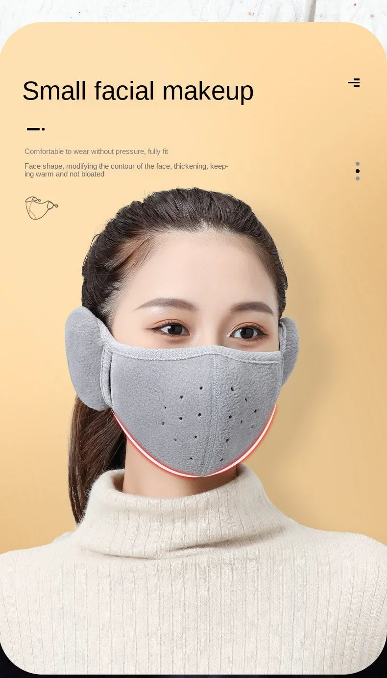 Winter Electric Bike Ear Warmer Windproof Face Mask MenThickened Winter Anti-Freeze Headband Neck Gaiter Breathable Warmer Mask