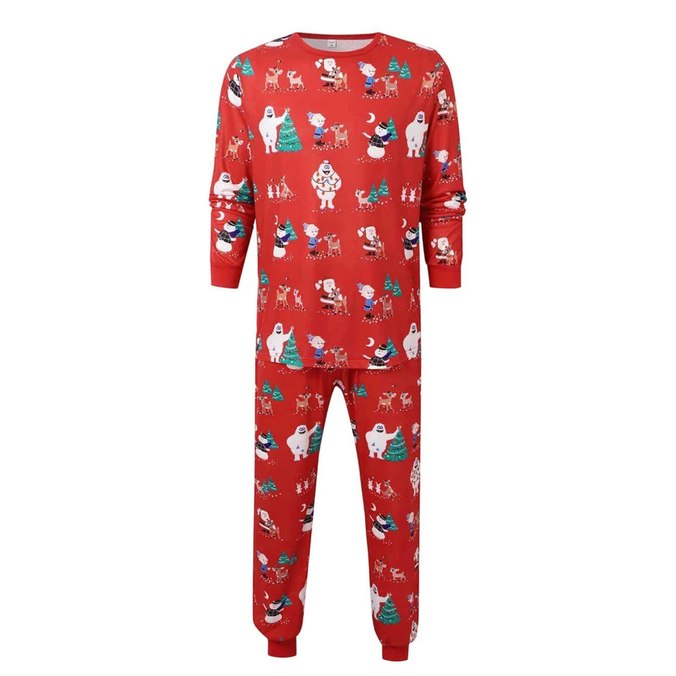 New Year Cotton Christmas Pajamas for the Whole Family Mother Kids Sibling Matching Outfits Couple Xmas Pjs Boys Girls Pyjamas