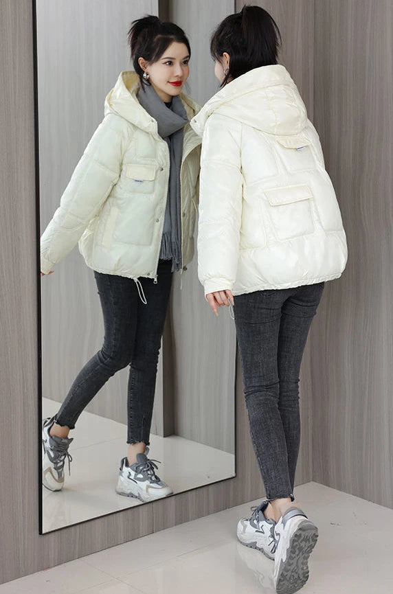 Coats New In Winter Puffer Hooded Coat For Women 2025 High Quality Parkas Demi-season Black Promotion Padding Woman Down Jacket