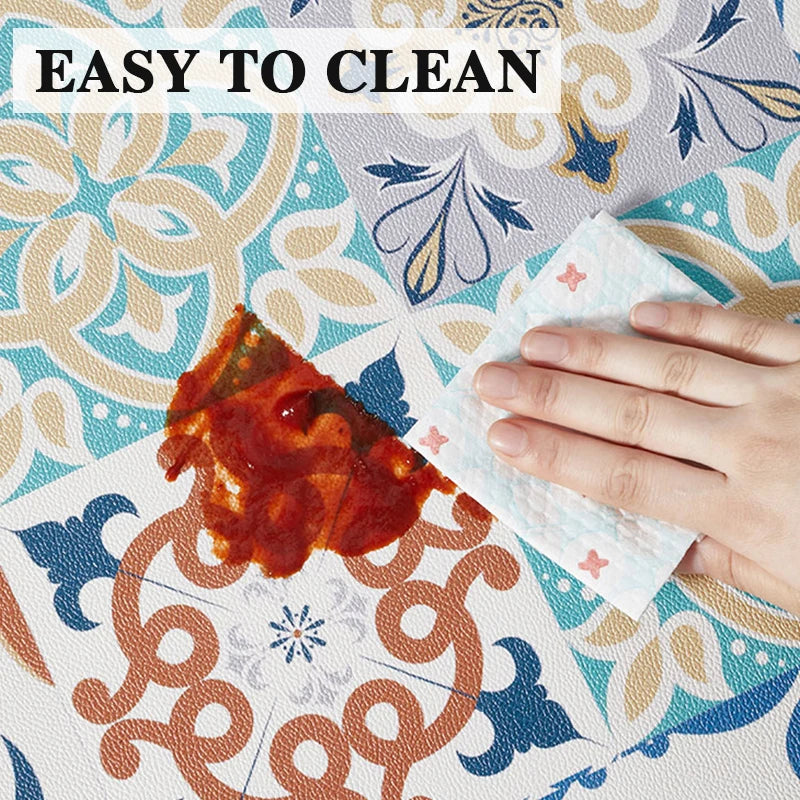 Kitchen Carpet Long Rug Waterproof Pvc Floor Mat Non-slip Leather Home Decoration Oil-proof Foot Mats Alfombra De Cocina 주방 깔개