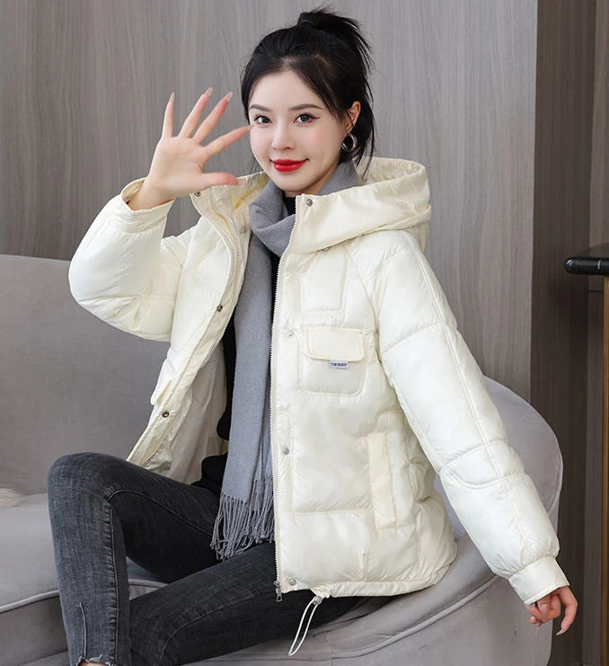 Coats New In Winter Puffer Hooded Coat For Women 2025 High Quality Parkas Demi-season Black Promotion Padding Woman Down Jacket