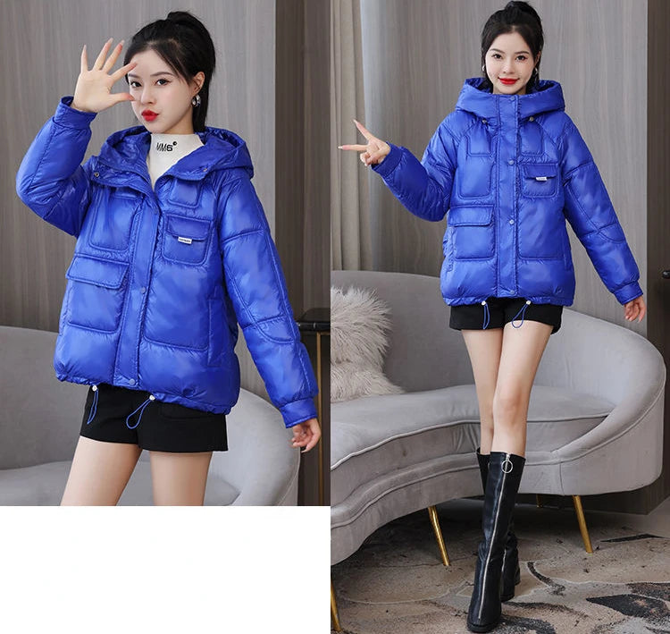 Coats New In Winter Puffer Hooded Coat For Women 2025 High Quality Parkas Demi-season Black Promotion Padding Woman Down Jacket