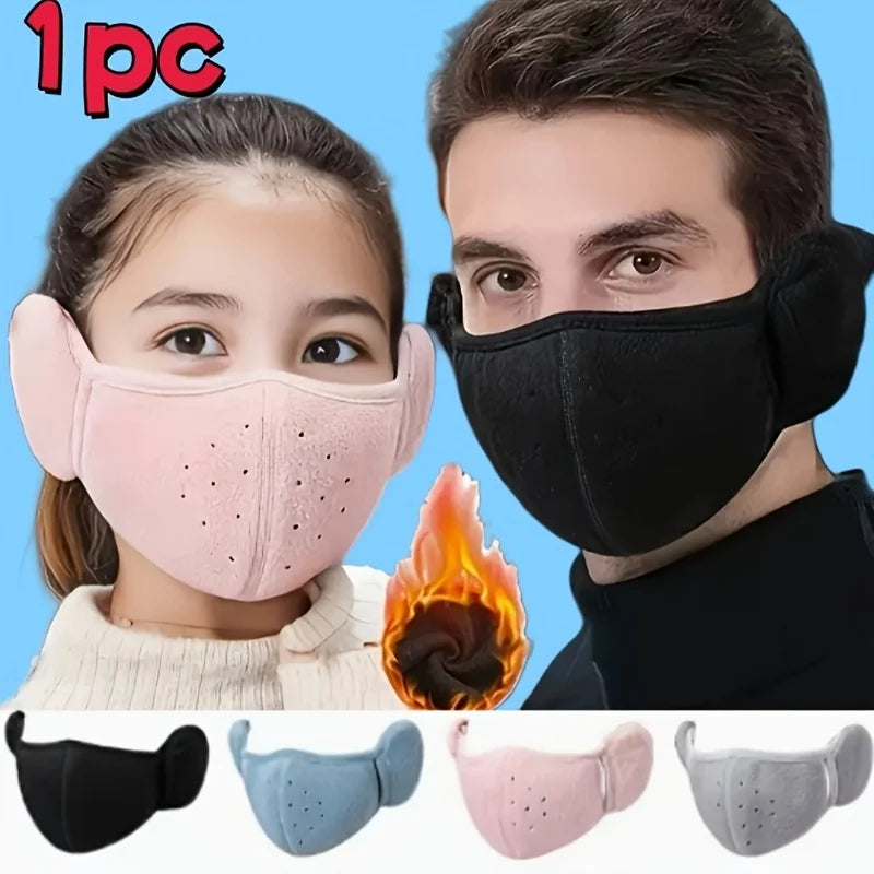 Winter Electric Bike Ear Warmer Windproof Face Mask MenThickened Winter Anti-Freeze Headband Neck Gaiter Breathable Warmer Mask