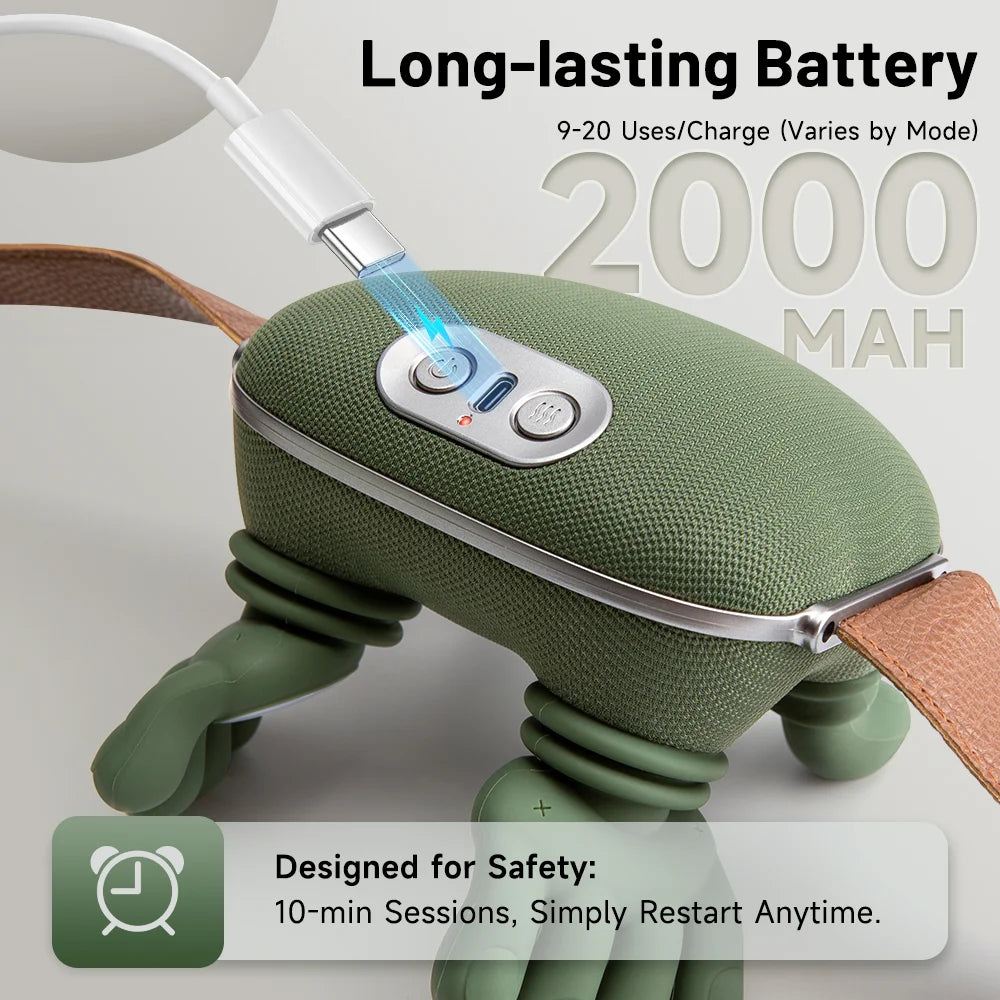 Electric Neck and Shoulder Muscle Massager Heated Back Massagers Smart Kneading Muscles Massage Pillow Leg Body Christmas Gift