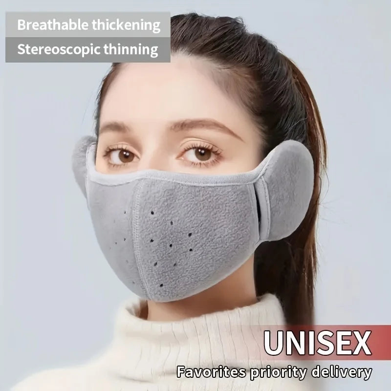 Winter Electric Bike Ear Warmer Windproof Face Mask MenThickened Winter Anti-Freeze Headband Neck Gaiter Breathable Warmer Mask