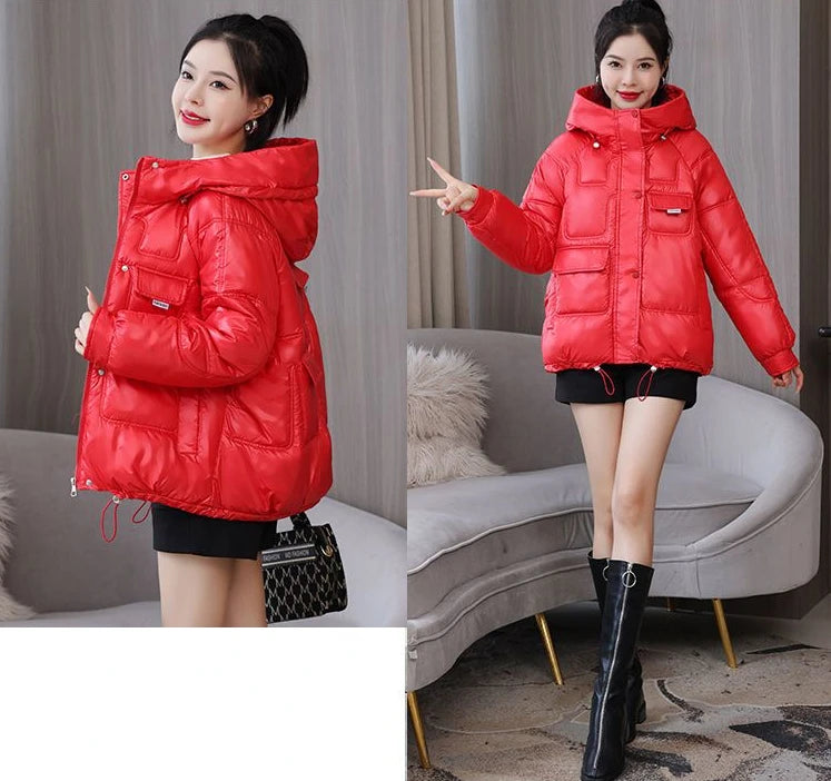 Coats New In Winter Puffer Hooded Coat For Women 2025 High Quality Parkas Demi-season Black Promotion Padding Woman Down Jacket