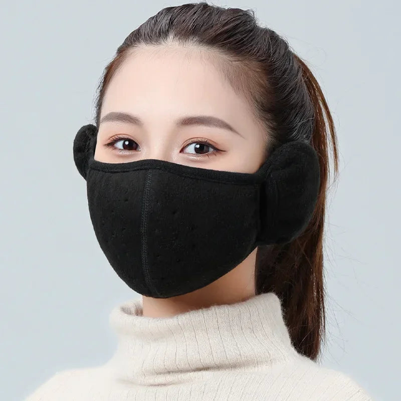 Winter Electric Bike Ear Warmer Windproof Face Mask MenThickened Winter Anti-Freeze Headband Neck Gaiter Breathable Warmer Mask