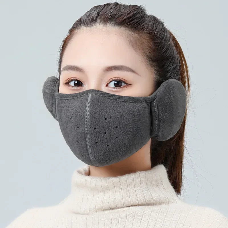 Winter Electric Bike Ear Warmer Windproof Face Mask MenThickened Winter Anti-Freeze Headband Neck Gaiter Breathable Warmer Mask