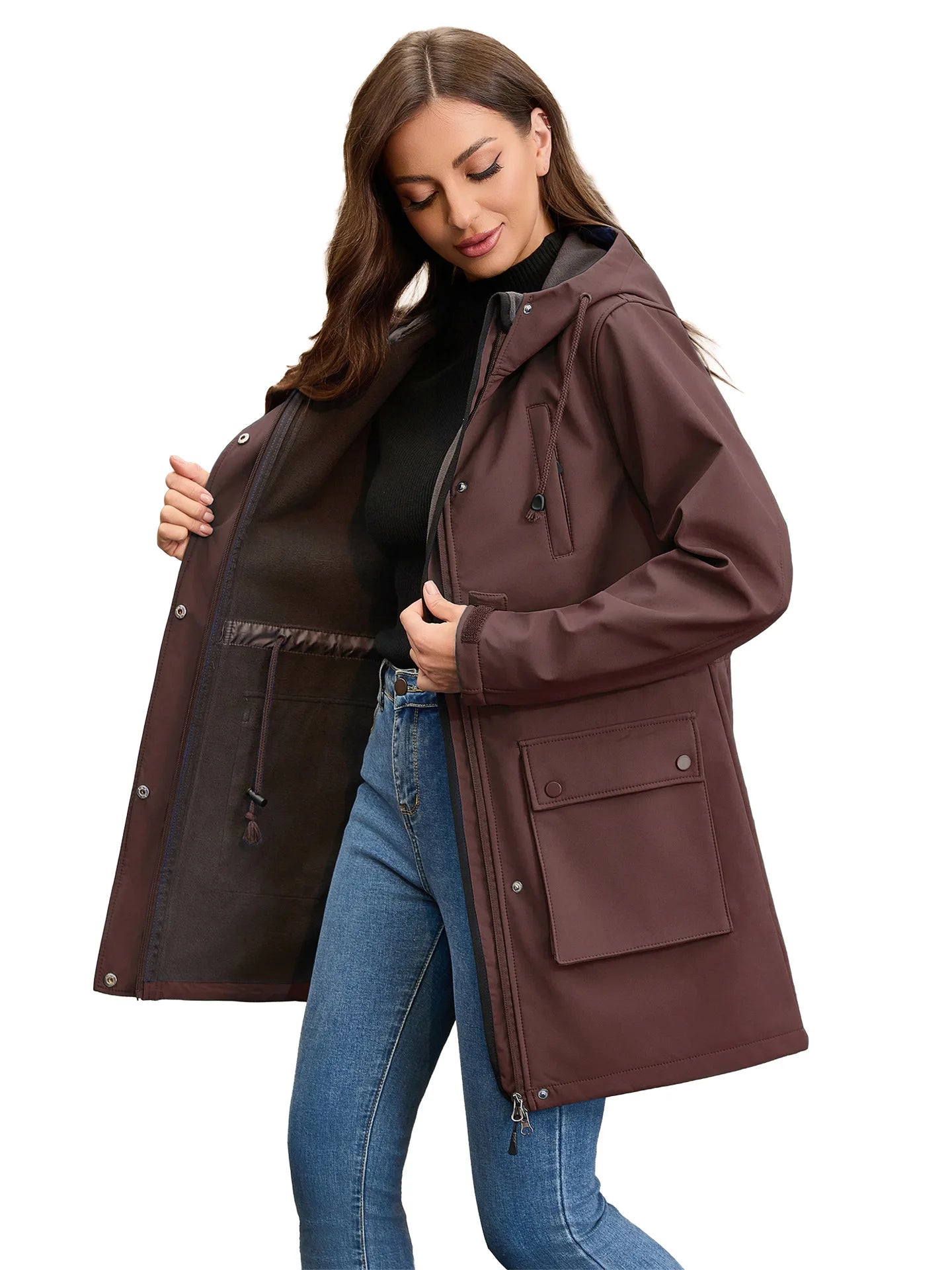 Women Winter Coats Hooded Outerwears Waterproof Woman Clothes Warm Women's Winter Down Jacket Parkas Long Trench Coat  HXY285