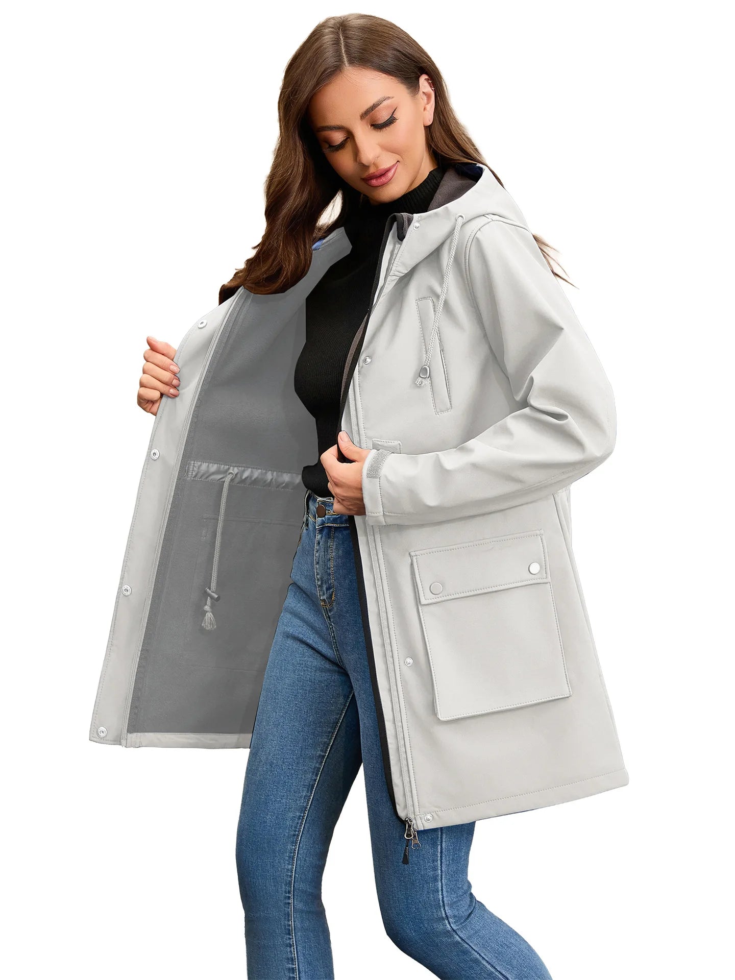 Women Winter Coats Hooded Outerwears Waterproof Woman Clothes Warm Women's Winter Down Jacket Parkas Long Trench Coat  HXY285