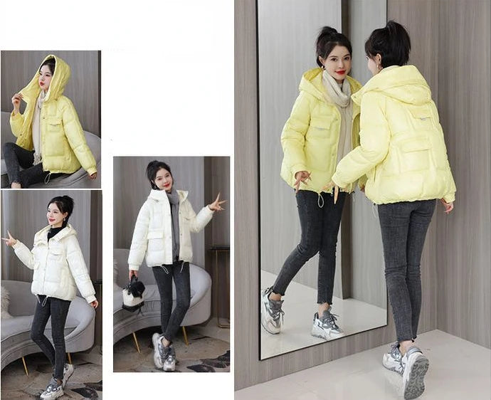 Coats New In Winter Puffer Hooded Coat For Women 2025 High Quality Parkas Demi-season Black Promotion Padding Woman Down Jacket