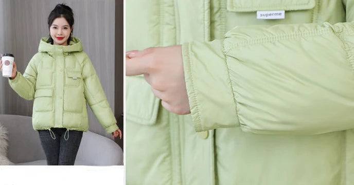 Coats New In Winter Puffer Hooded Coat For Women 2025 High Quality Parkas Demi-season Black Promotion Padding Woman Down Jacket