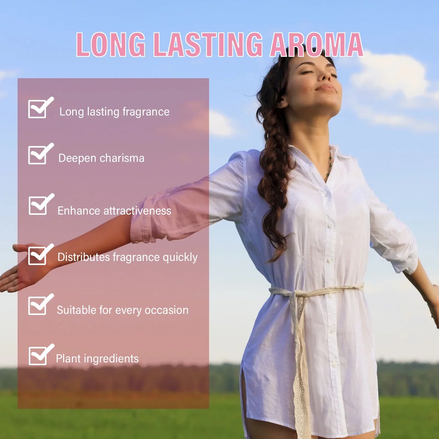 Rose Perfume Long Lasting Fragrance Floral Plant Scented Body Mist Show Charms Confidence Boost Daily Dating Body Perfume Spray