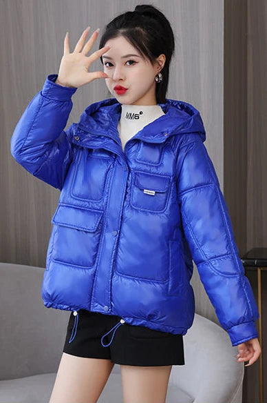 Coats New In Winter Puffer Hooded Coat For Women 2025 High Quality Parkas Demi-season Black Promotion Padding Woman Down Jacket