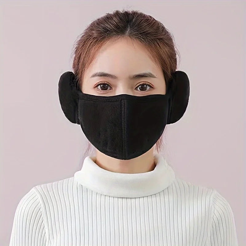 Winter Electric Bike Ear Warmer Windproof Face Mask MenThickened Winter Anti-Freeze Headband Neck Gaiter Breathable Warmer Mask