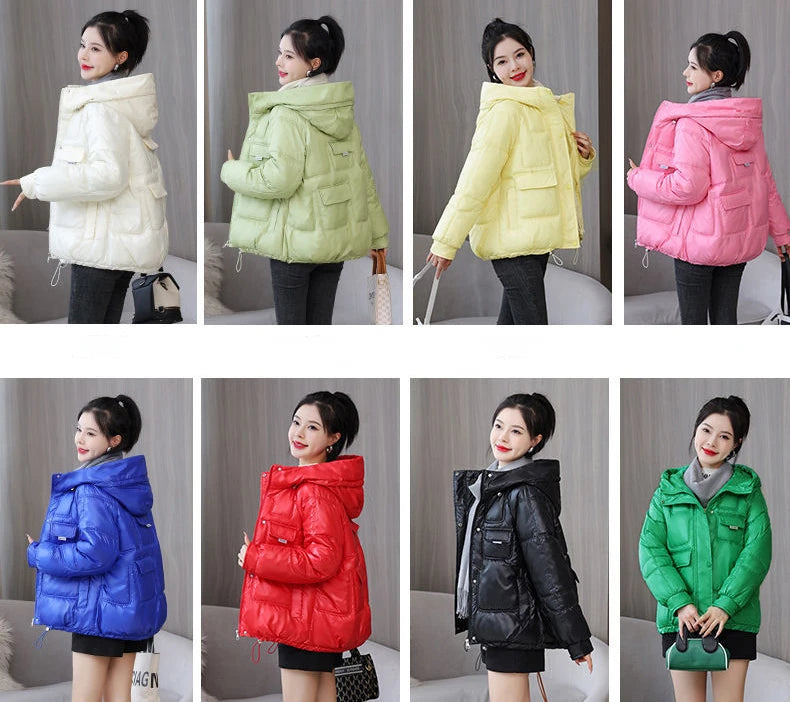 Coats New In Winter Puffer Hooded Coat For Women 2025 High Quality Parkas Demi-season Black Promotion Padding Woman Down Jacket
