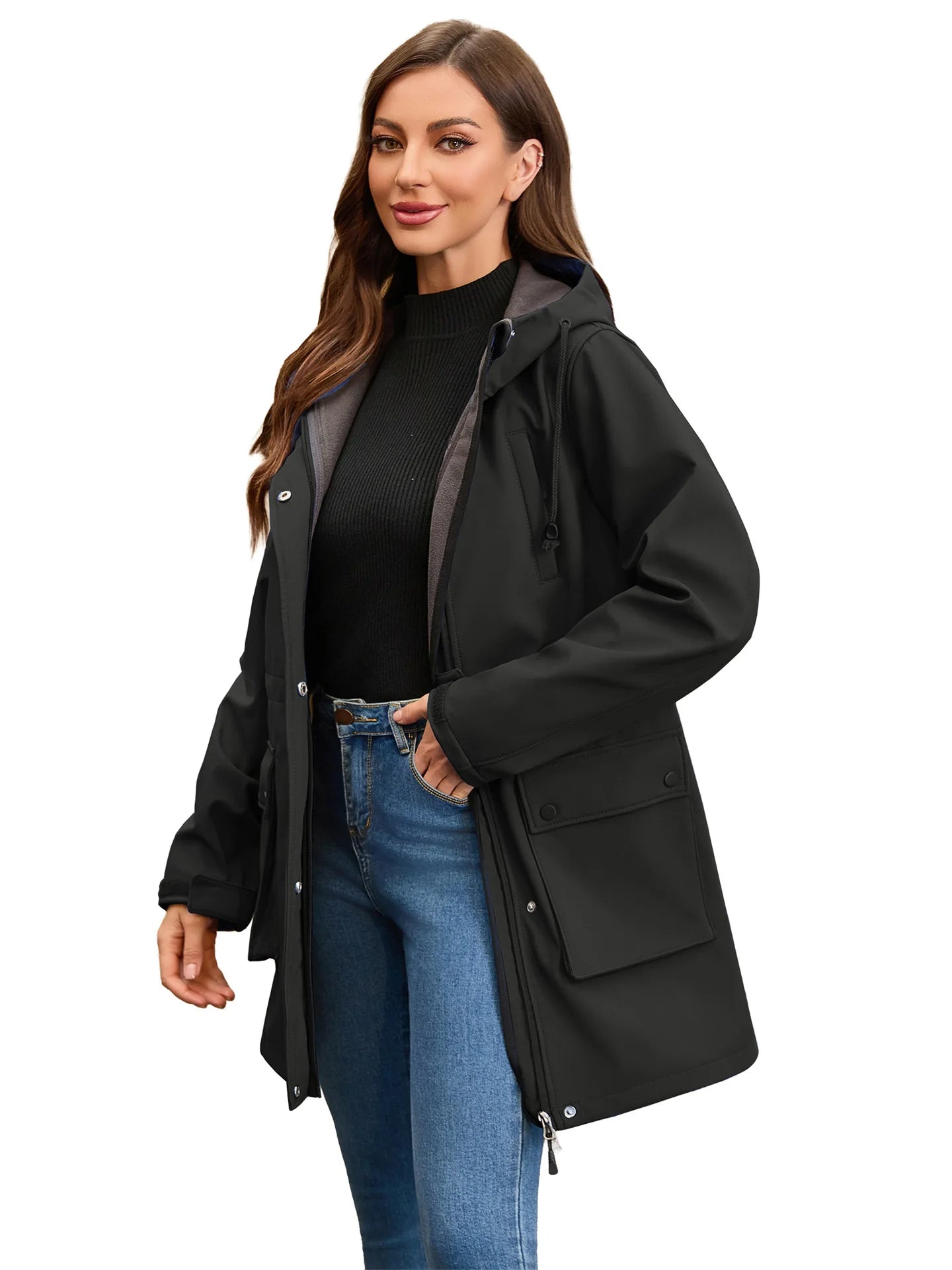 Women Winter Coats Hooded Outerwears Waterproof Woman Clothes Warm Women's Winter Down Jacket Parkas Long Trench Coat  HXY285