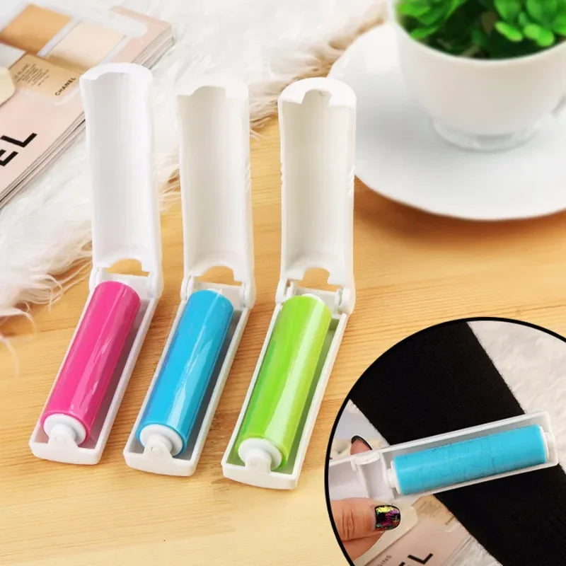 Mini Lint Sticking Roller Portable Dedusting Roller 1 PC Manual Clothing Lint Remover No Battery Required Coats Hat Lint Trimmer