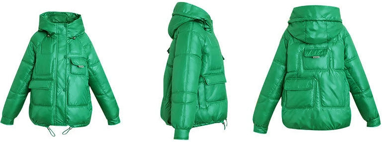 Coats New In Winter Puffer Hooded Coat For Women 2025 High Quality Parkas Demi-season Black Promotion Padding Woman Down Jacket