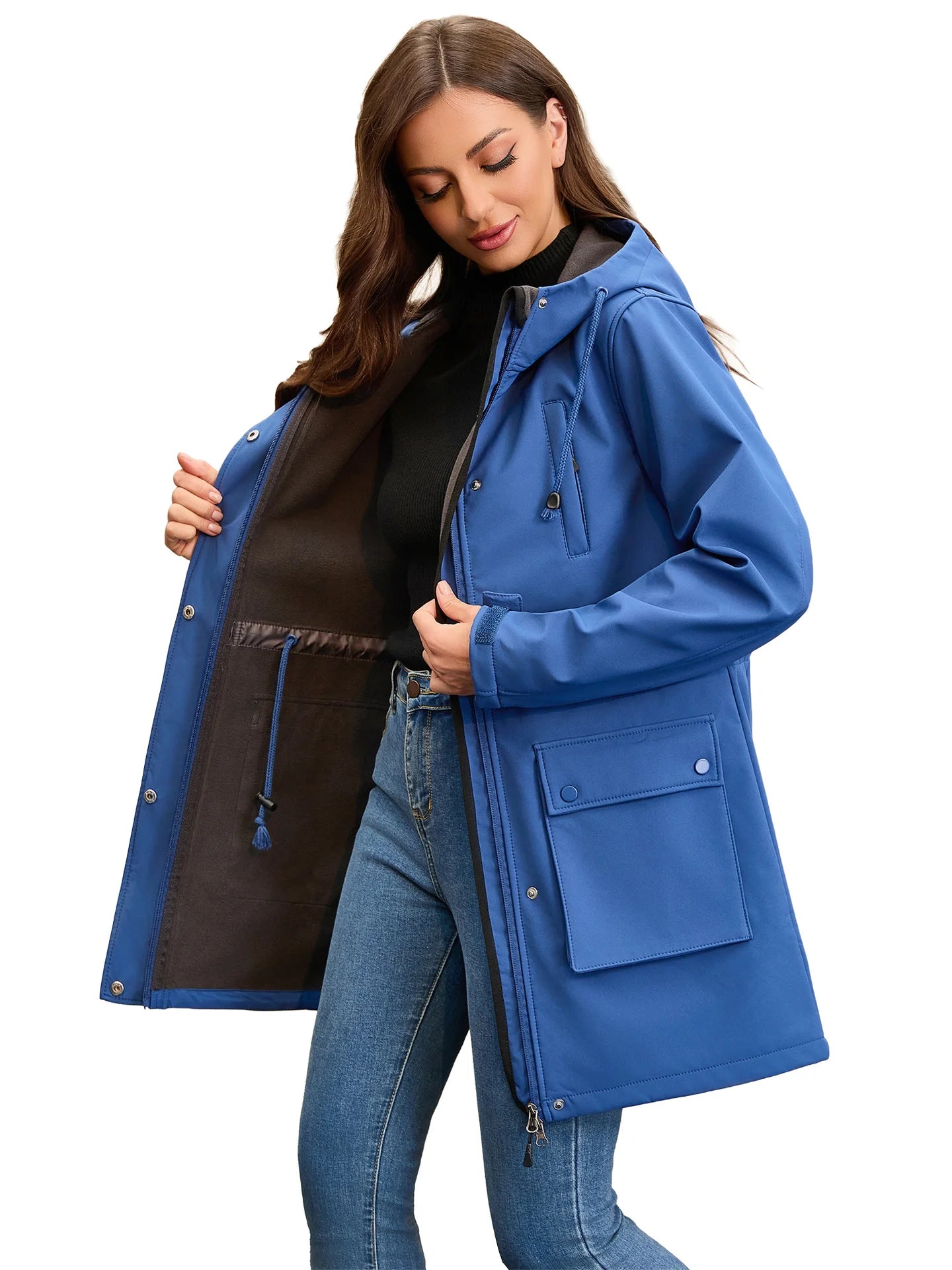 Women Winter Coats Hooded Outerwears Waterproof Woman Clothes Warm Women's Winter Down Jacket Parkas Long Trench Coat  HXY285