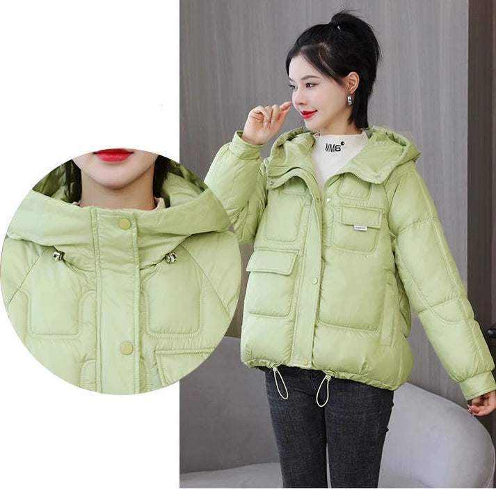 Coats New In Winter Puffer Hooded Coat For Women 2025 High Quality Parkas Demi-season Black Promotion Padding Woman Down Jacket