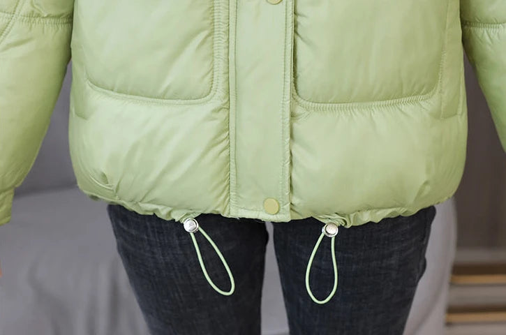 Coats New In Winter Puffer Hooded Coat For Women 2025 High Quality Parkas Demi-season Black Promotion Padding Woman Down Jacket